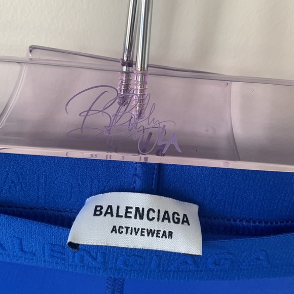 Balenciaga Activewear Electric Blue Leggings Set S/M - Picture 13 of 15